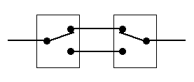 2-switch circuit using SPDT switches